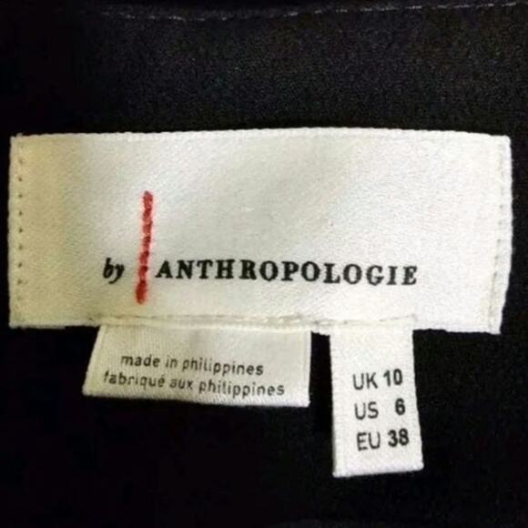 Anthropologie Black Zinnia Tulip Flared Hem Dress Pants Women's Size 6 Boho - Picture 5 of 8